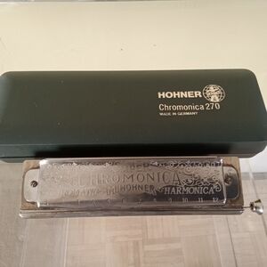 Vintage Hohner Chromonica 270 Silver Harmonica